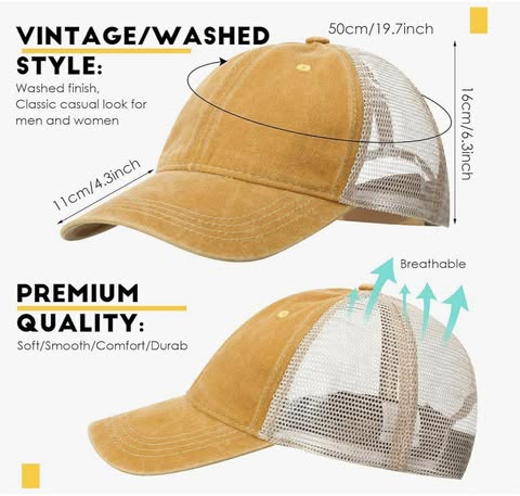 “Money Ball” Embroidered Vintage Washed Hat