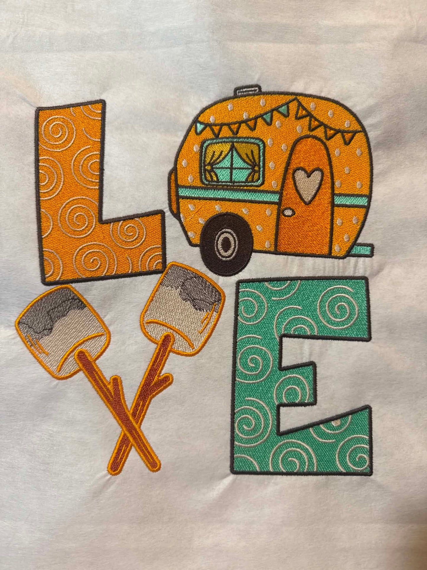 🧡 Camping LOVE Embroidered Shirt 🧡