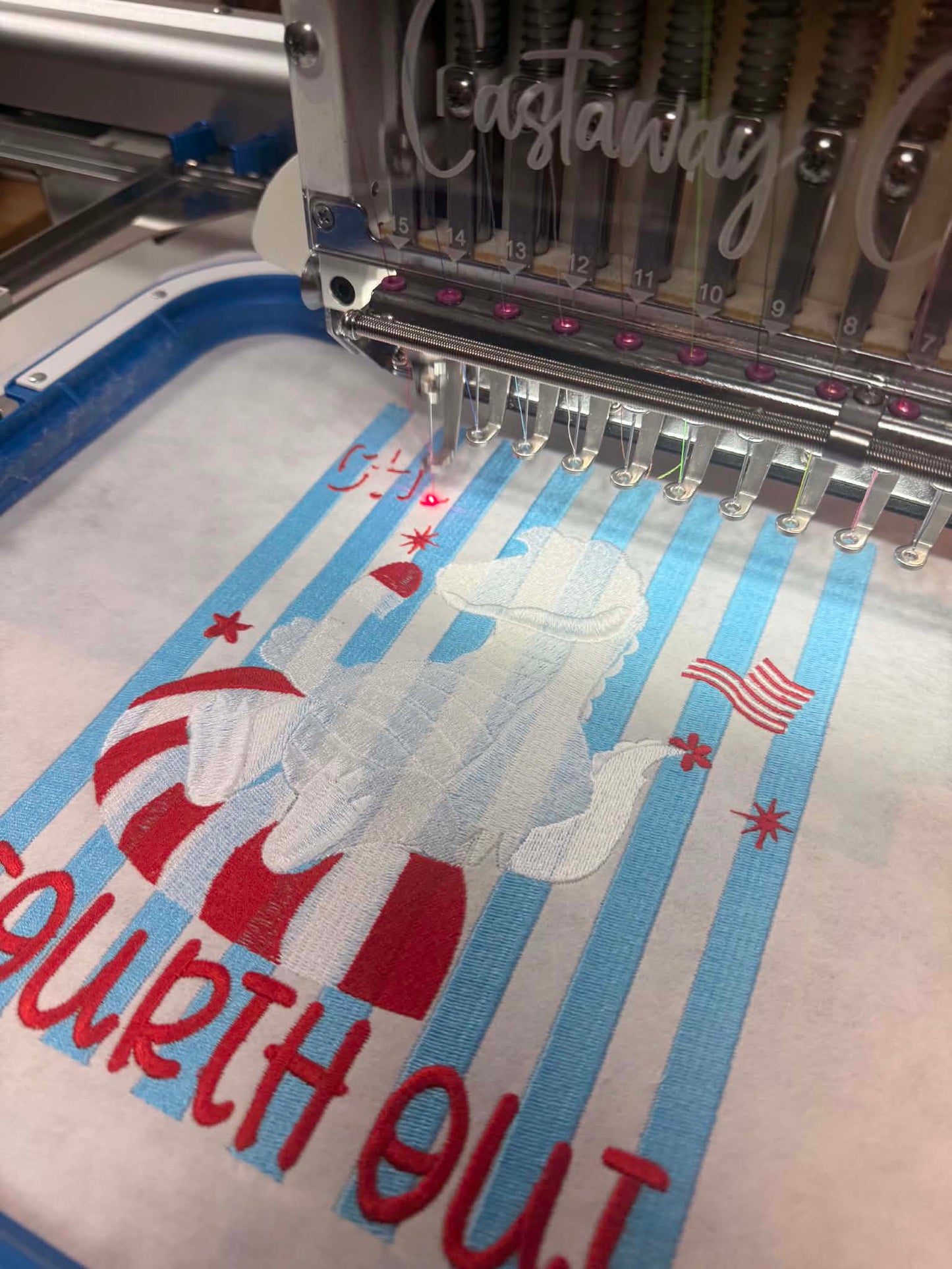 Chill the Fourth Out Embroidered Shirt ❤️🤍💙