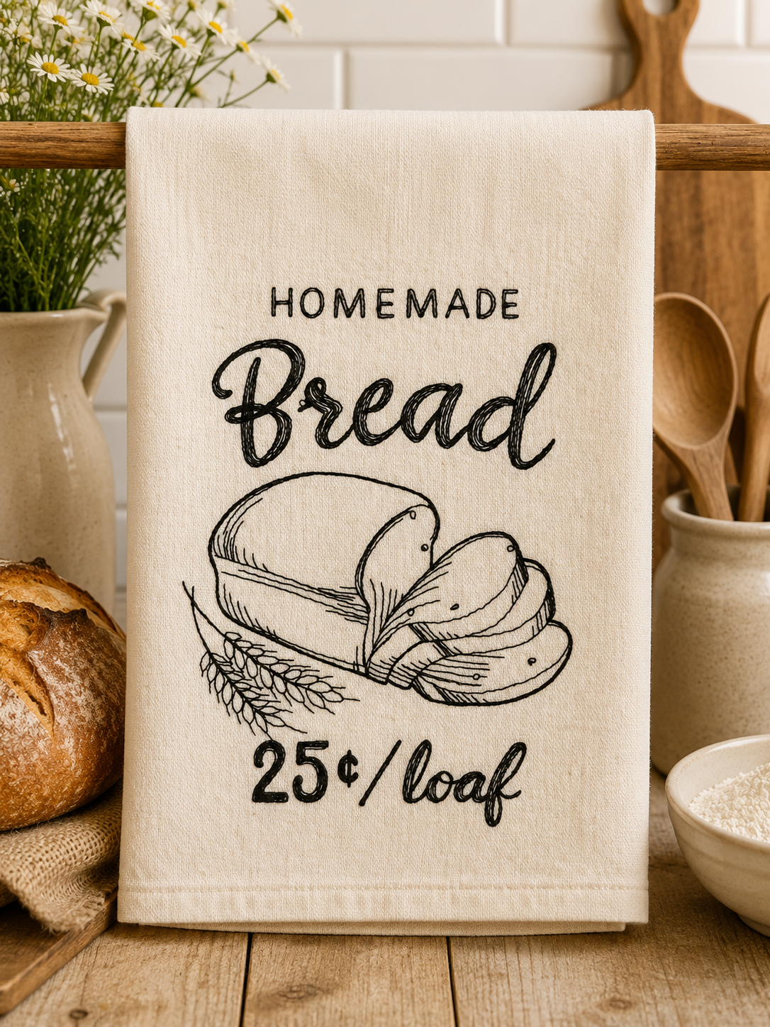 Farmhouse Market Flour Sack Kitchen Towel 🍓🌻🍯