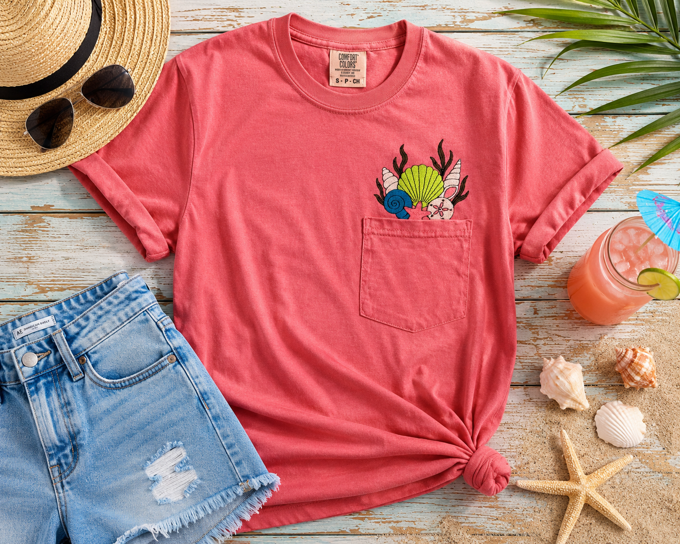 🐚 Seaside Pocket Tee 🐚