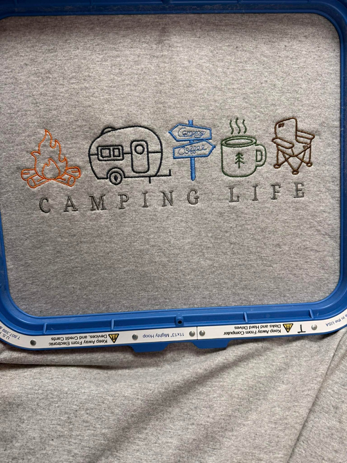 “Camping Life” Embroidered T-Shirt 🏕️