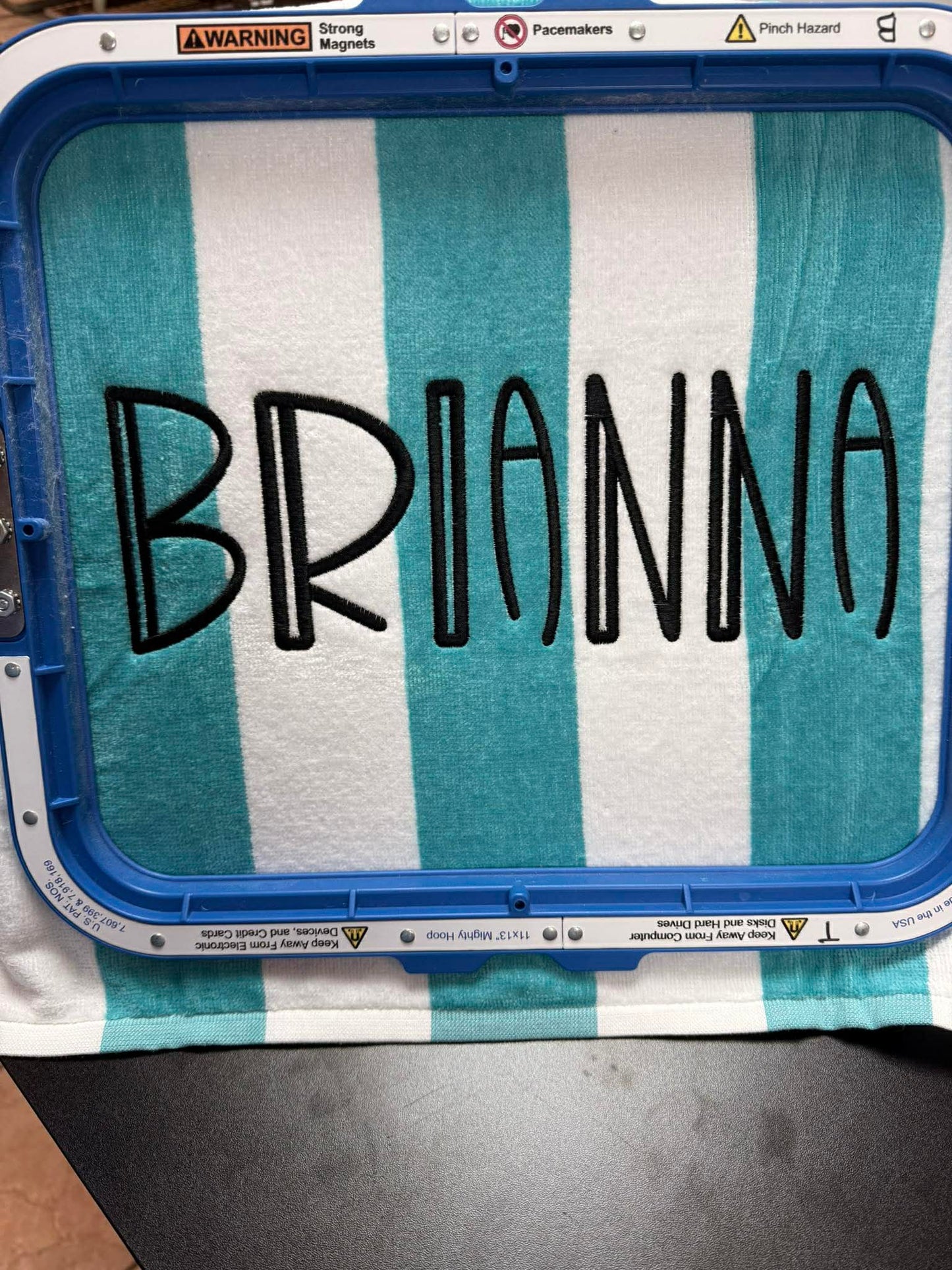 Personalized Cabana Stripe Beach Towels