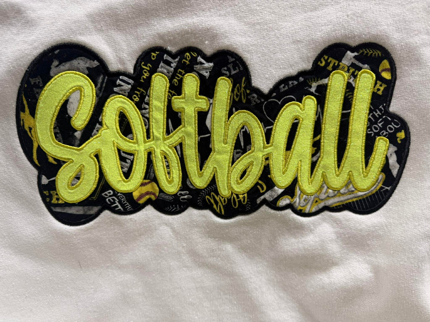 🎀 Softball Glitter Appliqué Crewneck 🎀