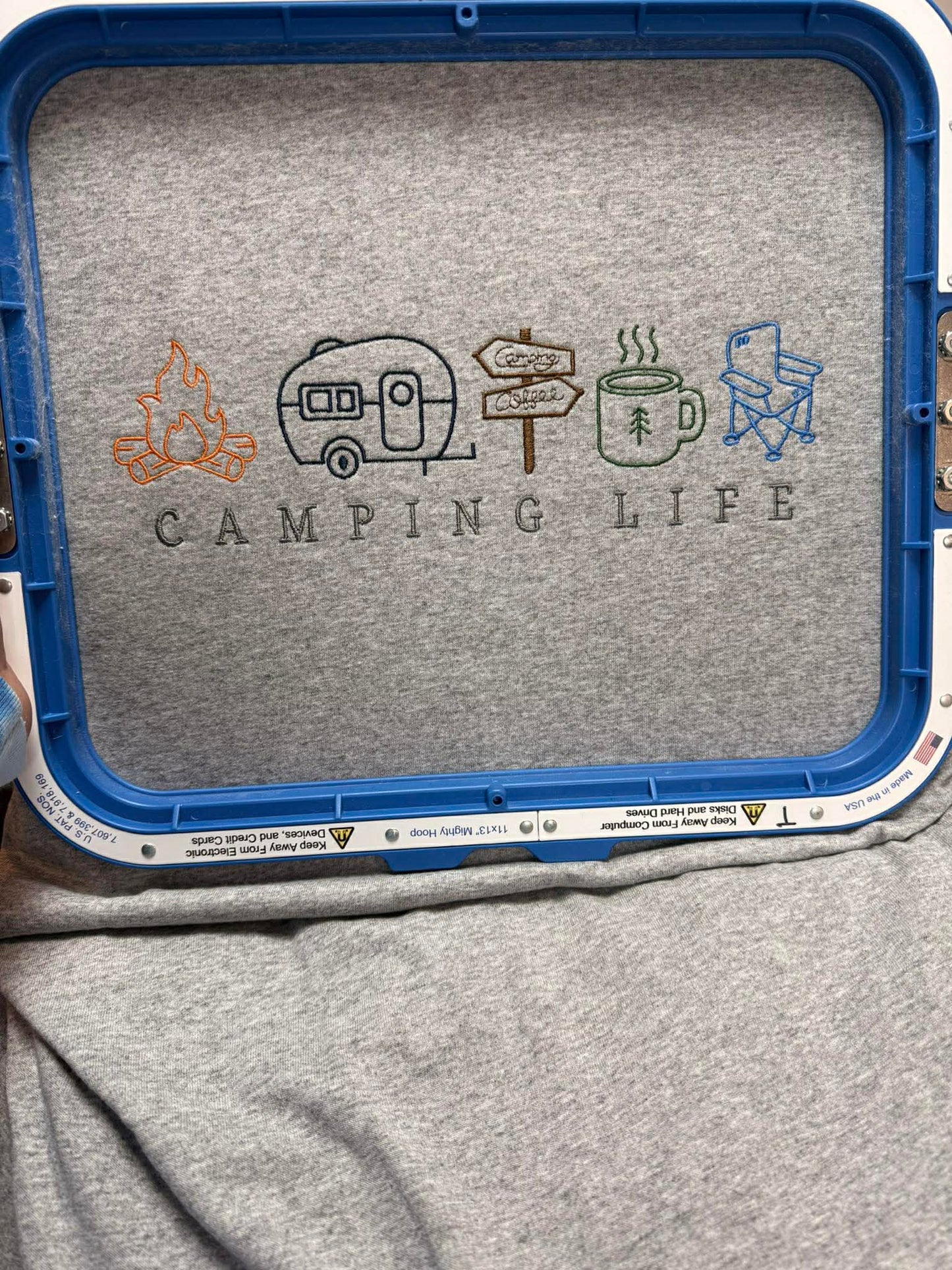 “Camping Life” Embroidered T-Shirt 🏕️