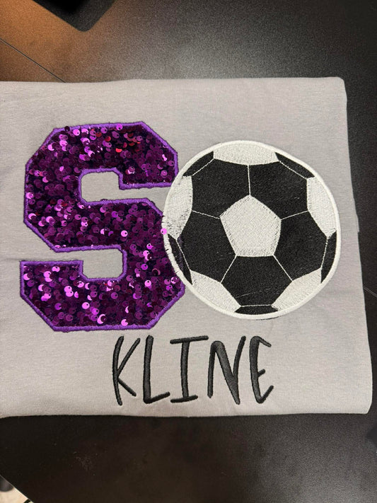 Custom Sequin Soccer Personalized Sweatshirt ⚽✨