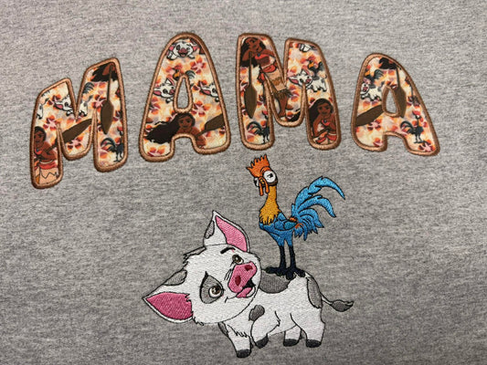 🌺 “Mama” Island Princess Appliqué Sweatshirt 🌺