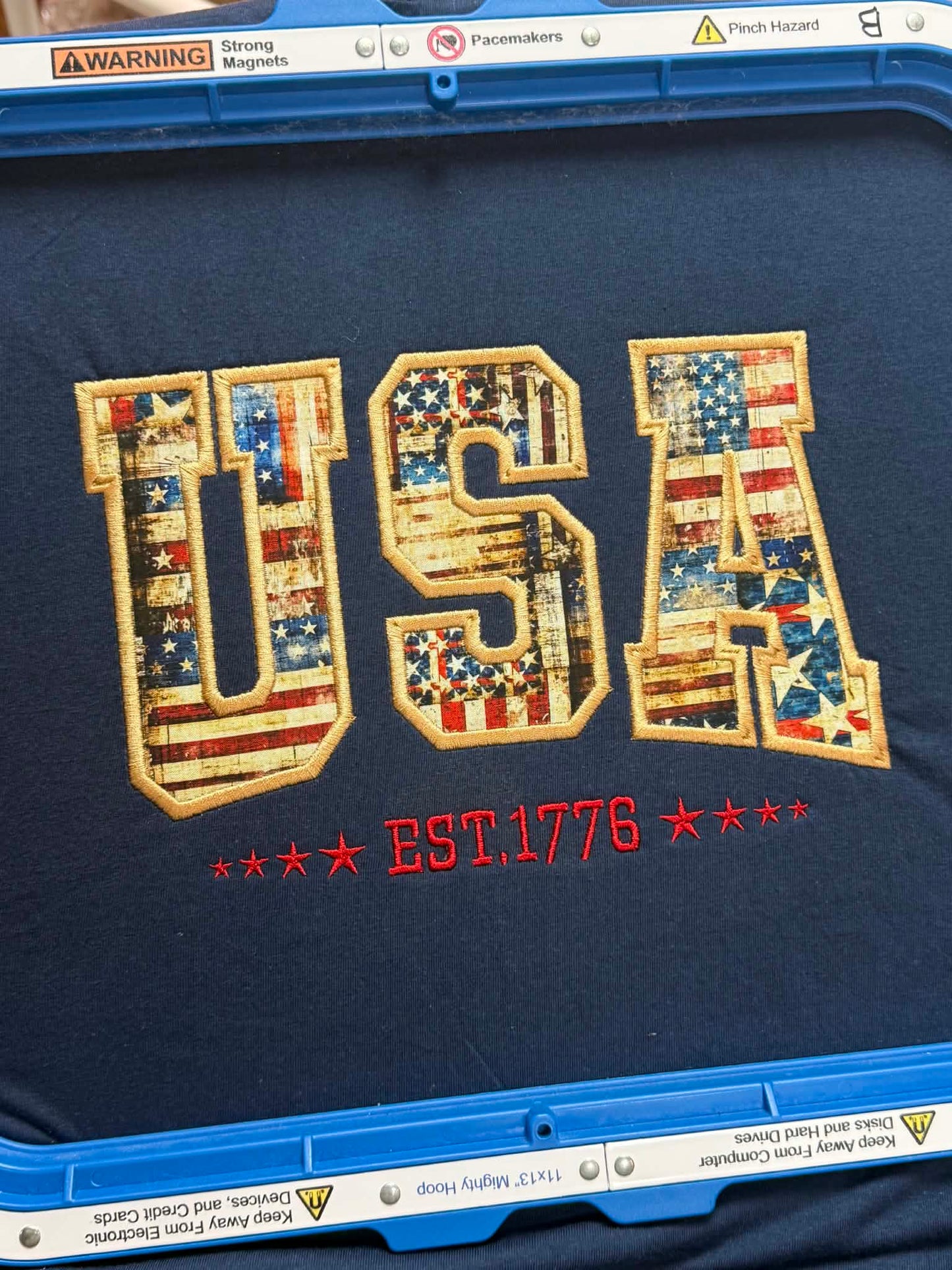 ❤️🤍💙 USA Est. 1776 Appliqué Tee