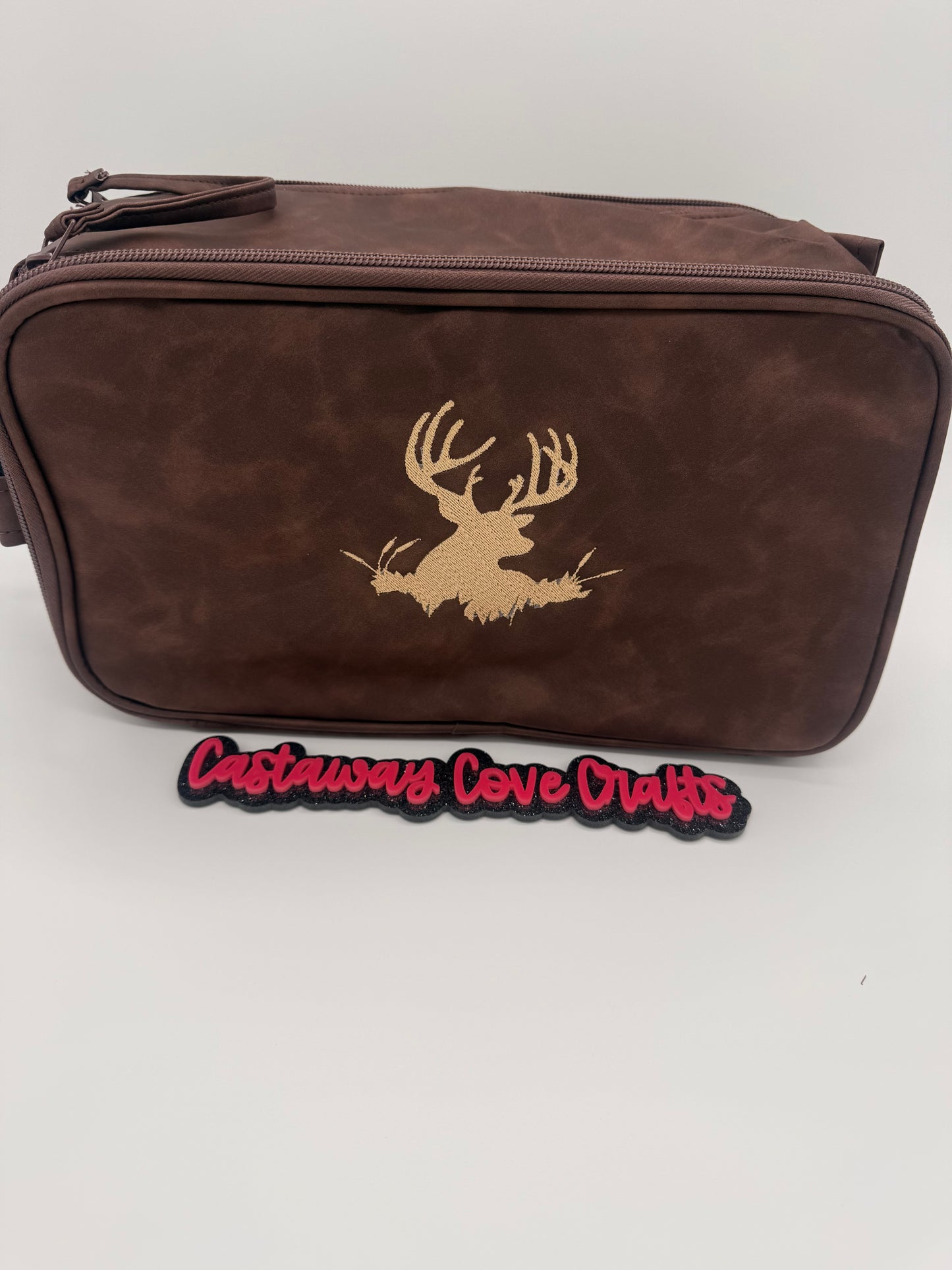 Personalized Men’s Travel Toiletry Bag – Custom Embroidered Dopp Kit
