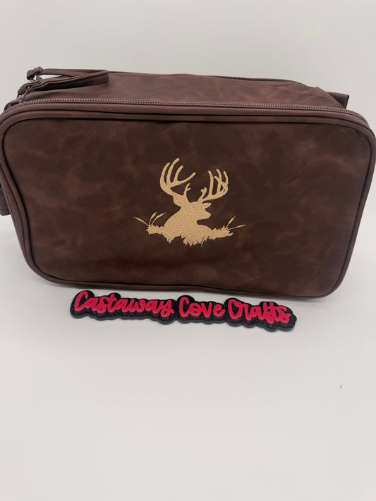 Personalized Men’s Travel Toiletry Bag – Custom Embroidered Dopp Kit