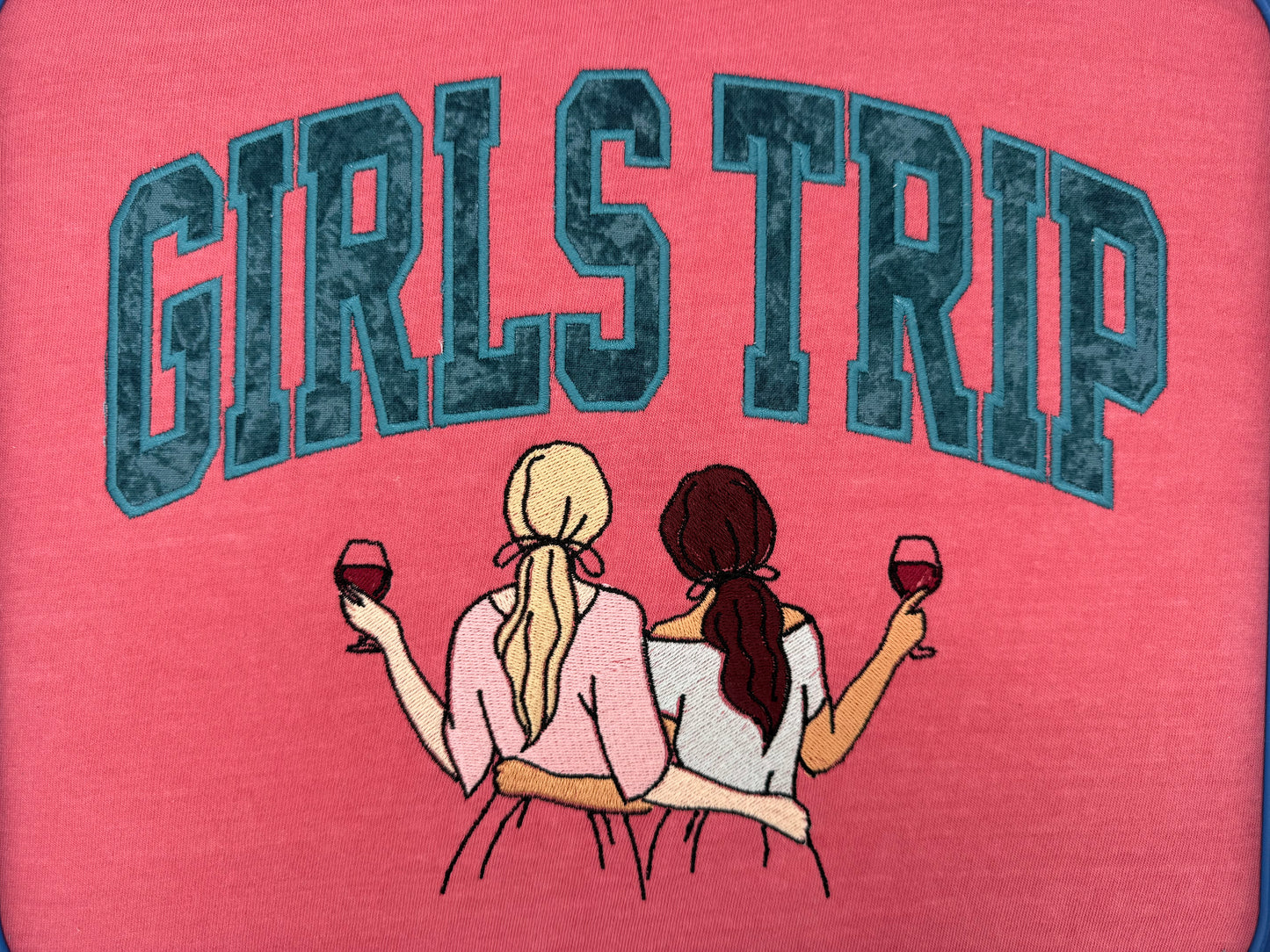 💗 Girls Trip Embroidered Appliqué Shirt 💗