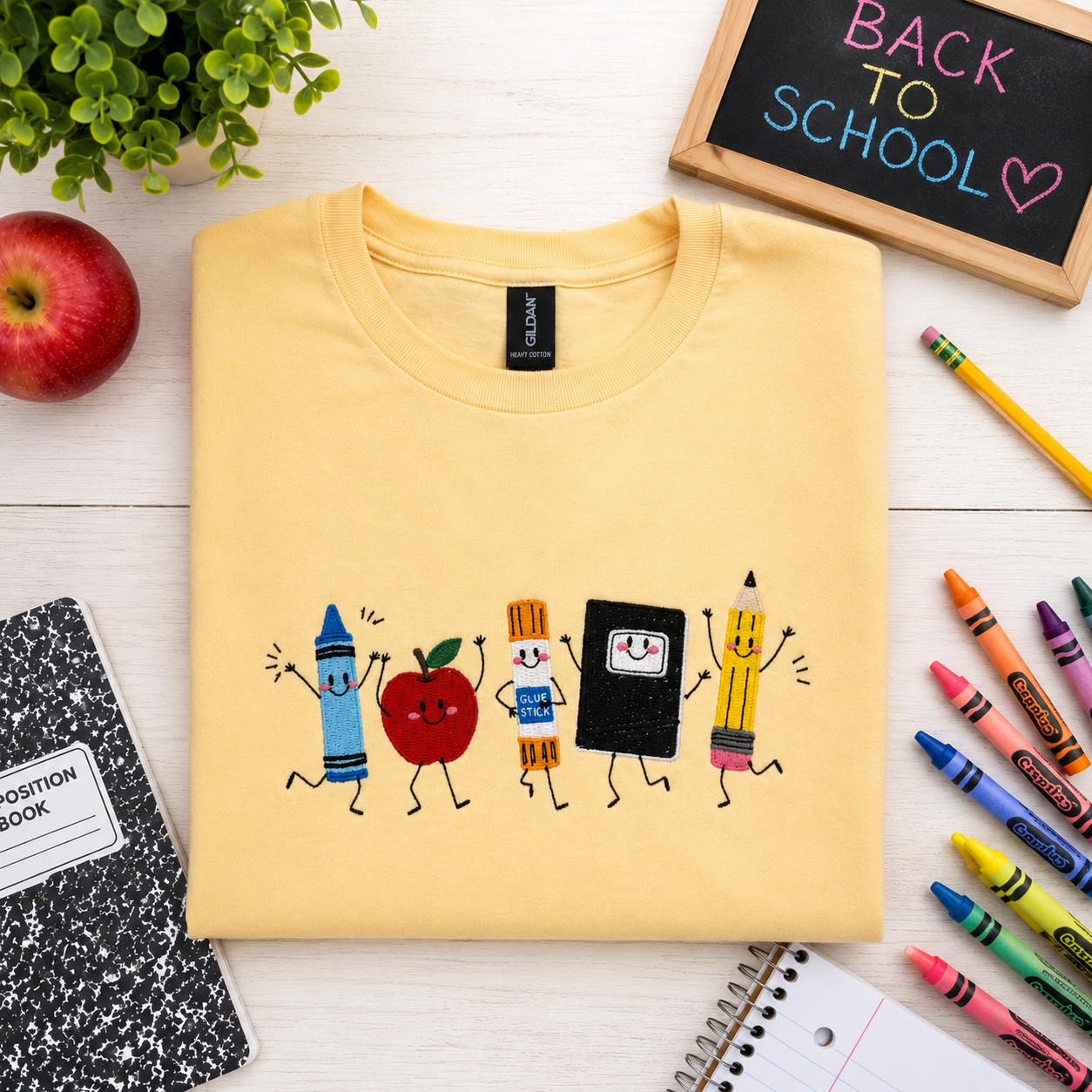 ✏️ Back to School Friends Embroidered Shirt