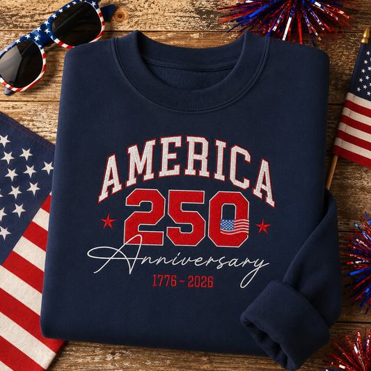❤️ America 250 Anniversary Embroidered Shirt ❤️