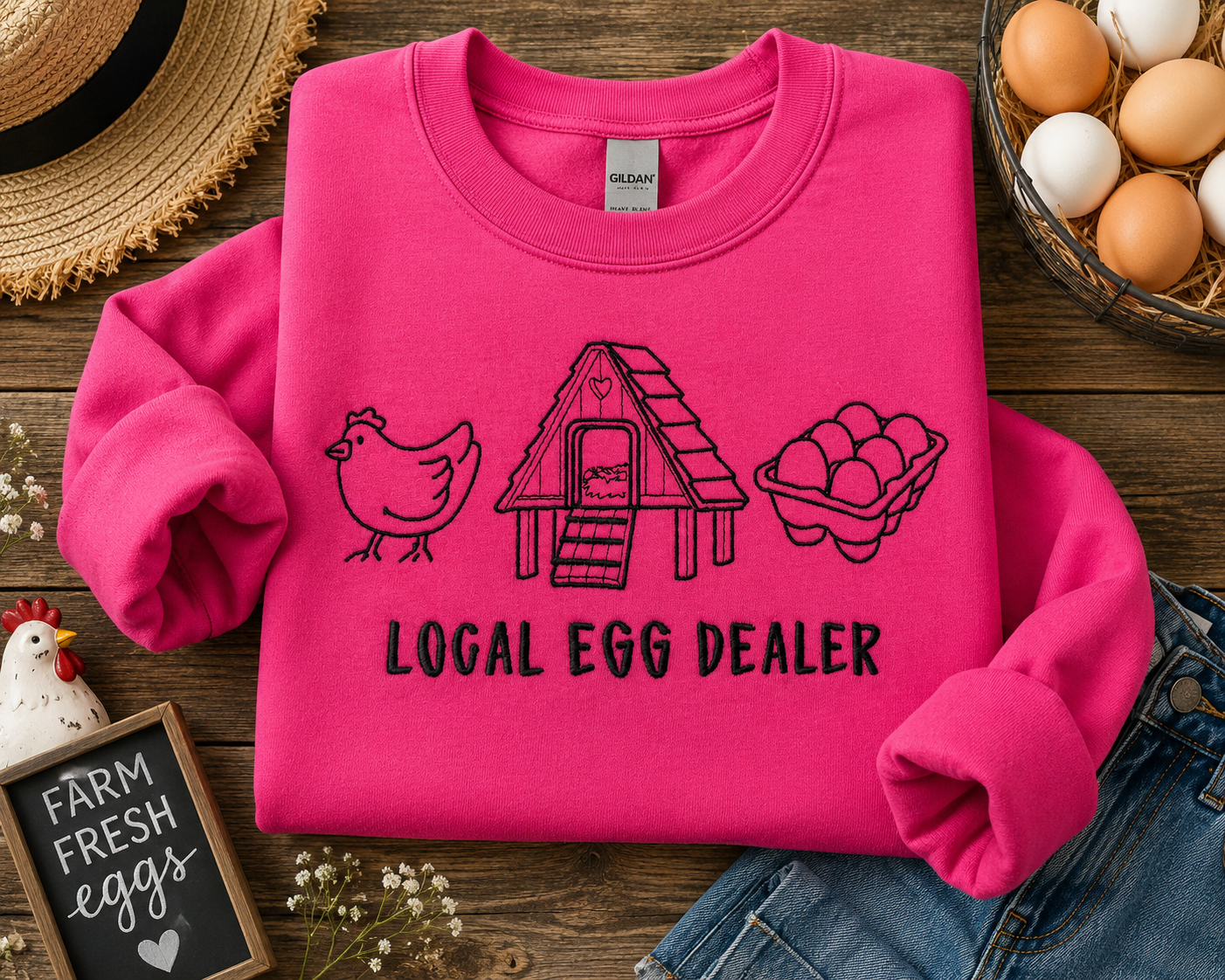 🥚 Local Egg Dealer Embroidered Tee 🥚