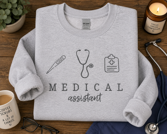 Medical Assistant Embroidered Design | Healthcare Worker Apparel