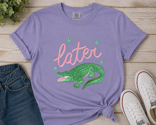 🐊 Later Gator Embroidered Tee 🐊