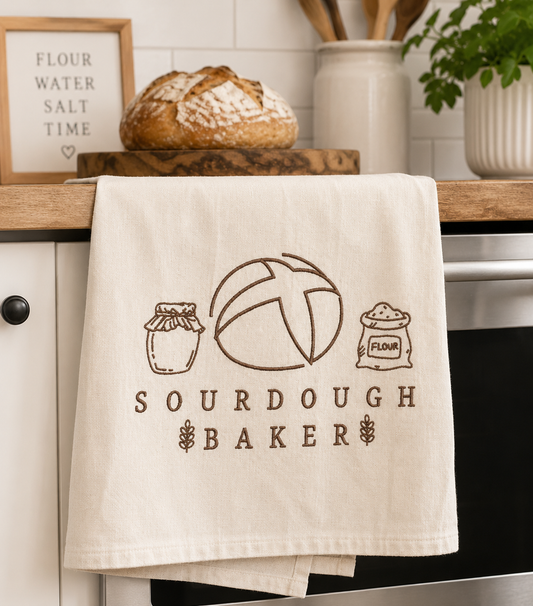 🥖 Sourdough Baker Flour Sack Kitchen Towel 🥖
