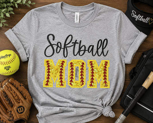 Softball Mom Sequin Appliqué Sweatshirt 🥎✨