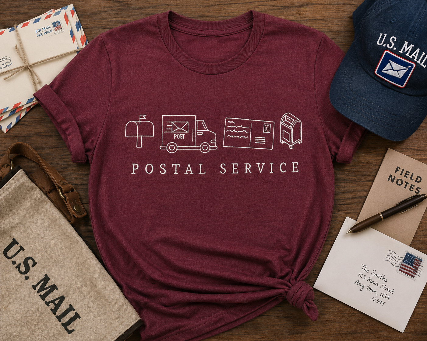 Postal Service Embroidered T-Shirt 📬