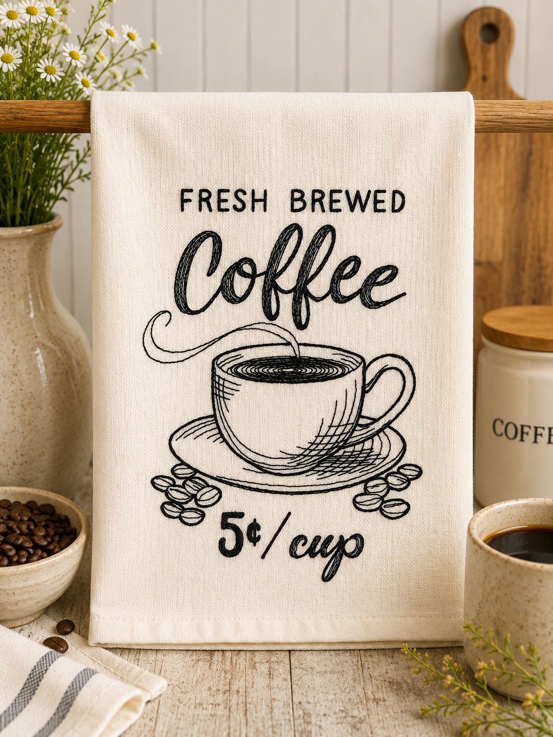 Farmhouse Market Flour Sack Kitchen Towel 🍓🌻🍯