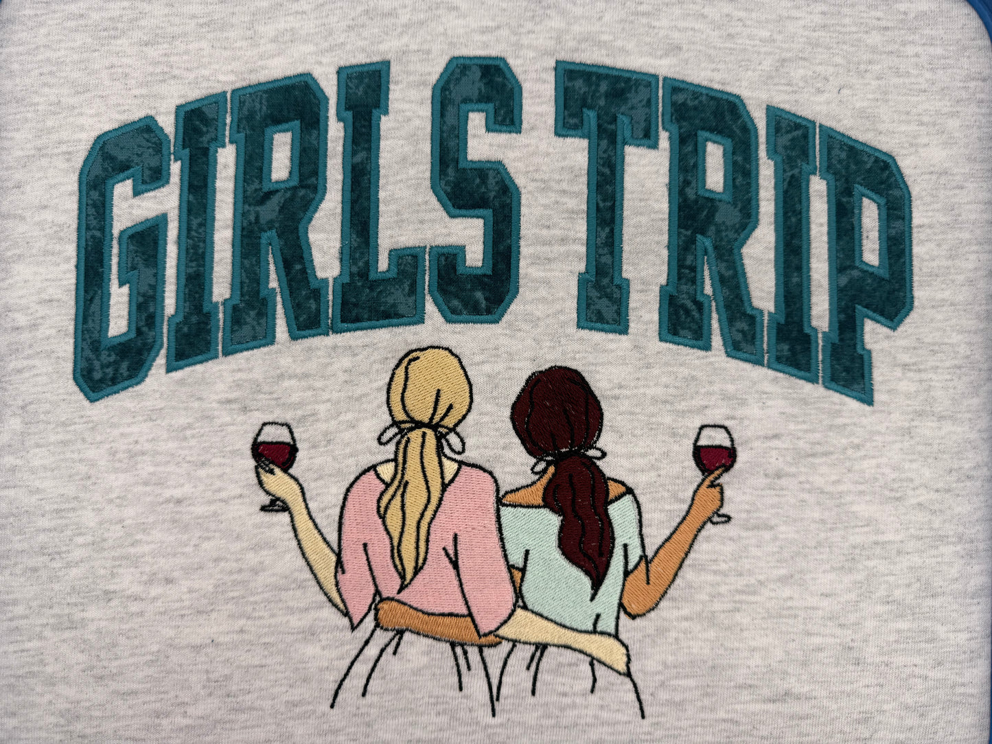 💗 Girls Trip Embroidered Appliqué Shirt 💗