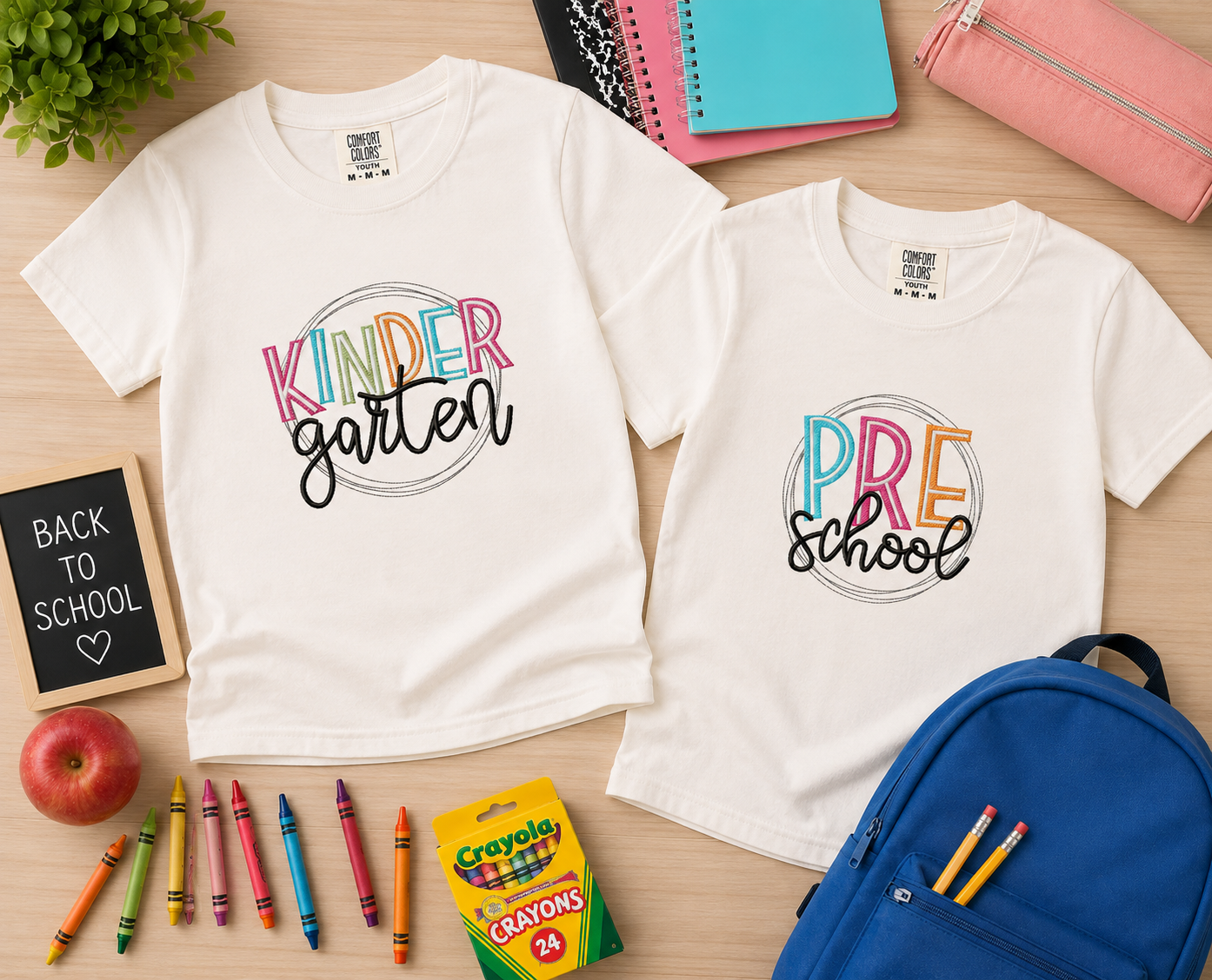 🎒 Personalized Grade Embroidered Youth Shirt
