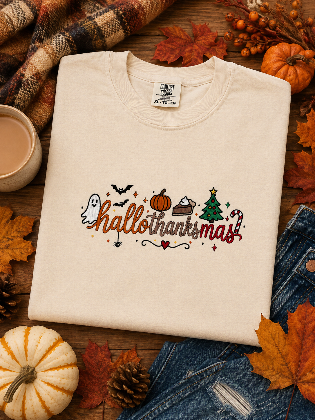 ✨ HalloThanksMas Shirt 🎃🦃🎄