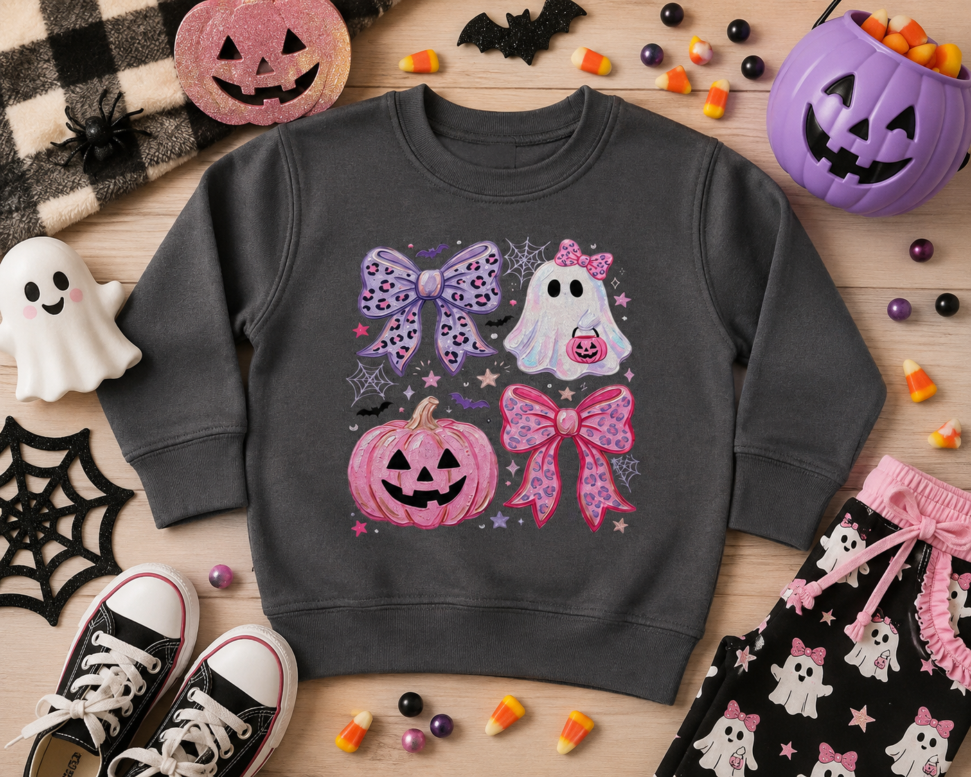 🎀 Spooky Bows & Ghosts  👻