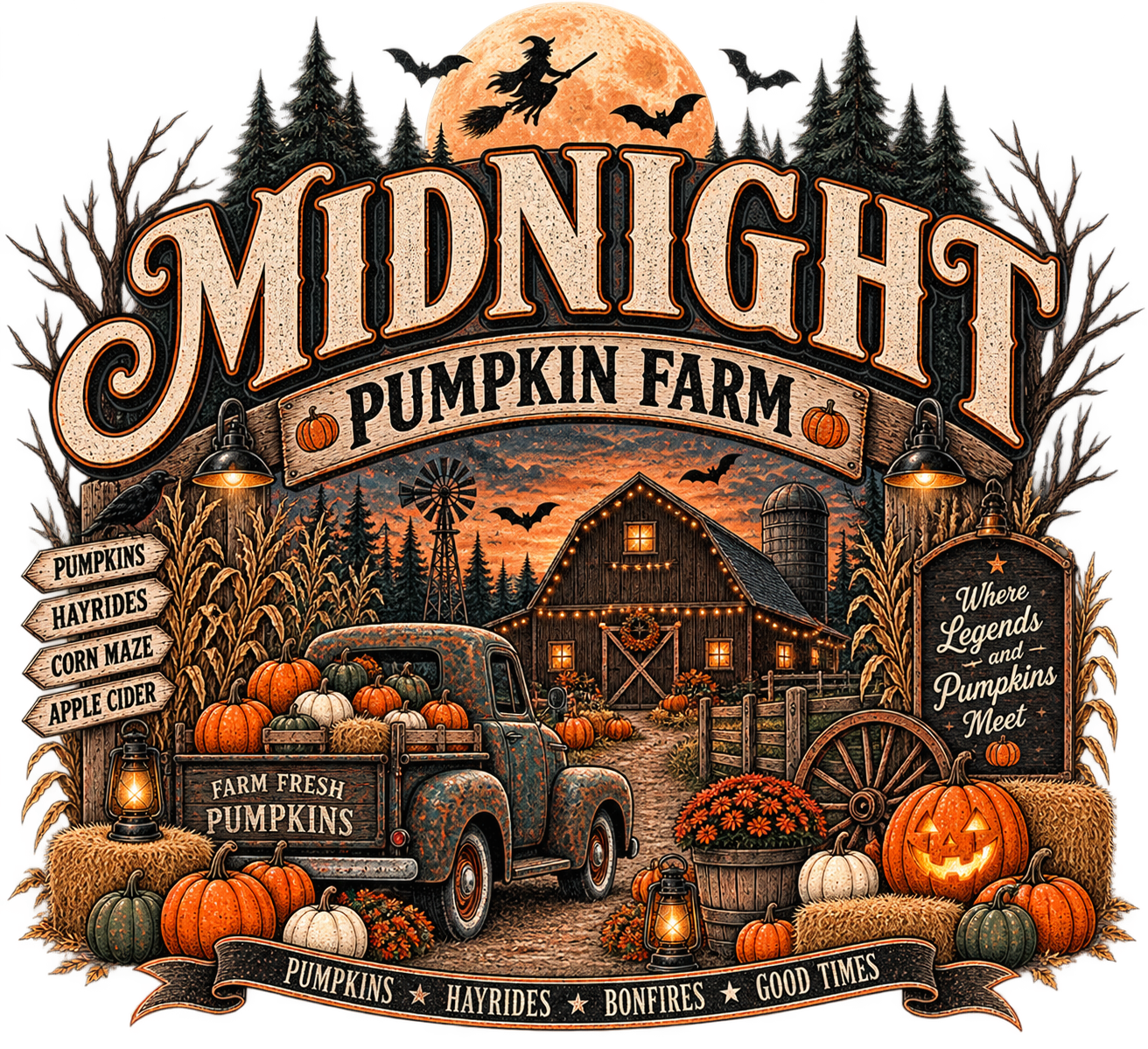 🌙 Midnight Pumpkin Farm