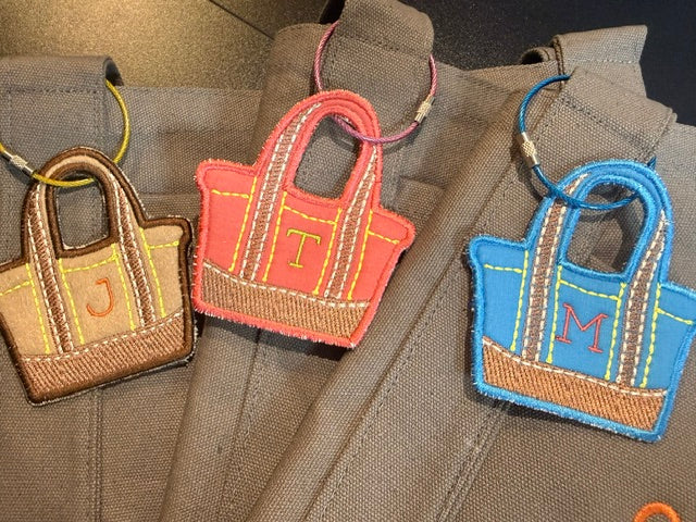 Personalized Embroidered Bag Tag | Custom Initial Keychain