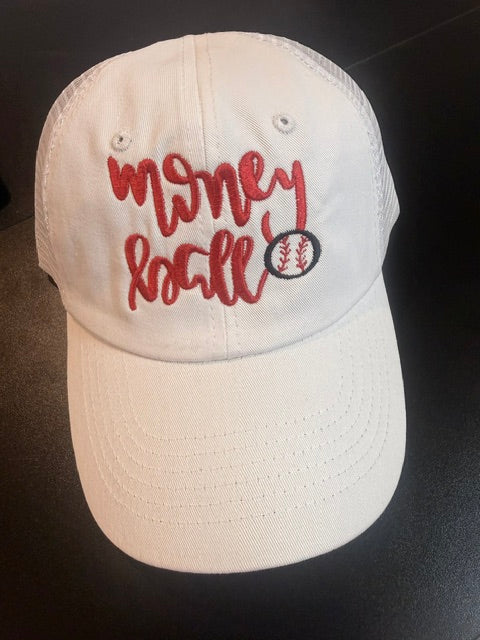 “Money Ball” Embroidered Vintage Washed Hat
