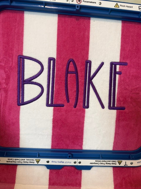 Personalized Cabana Stripe Beach Towels