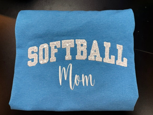 Softball Mom Embroidered T-Shirt