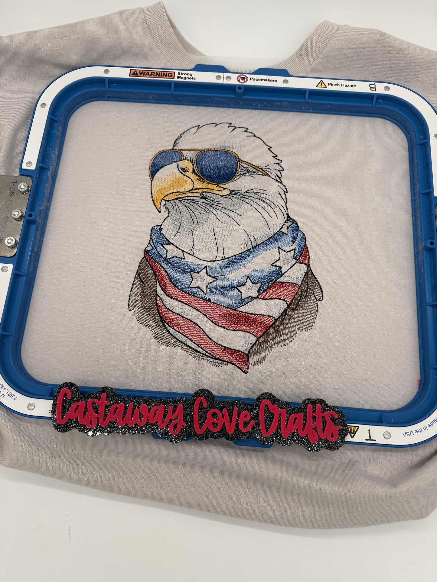 Patriotic Eagle Embroidered Shirt 🦅✨