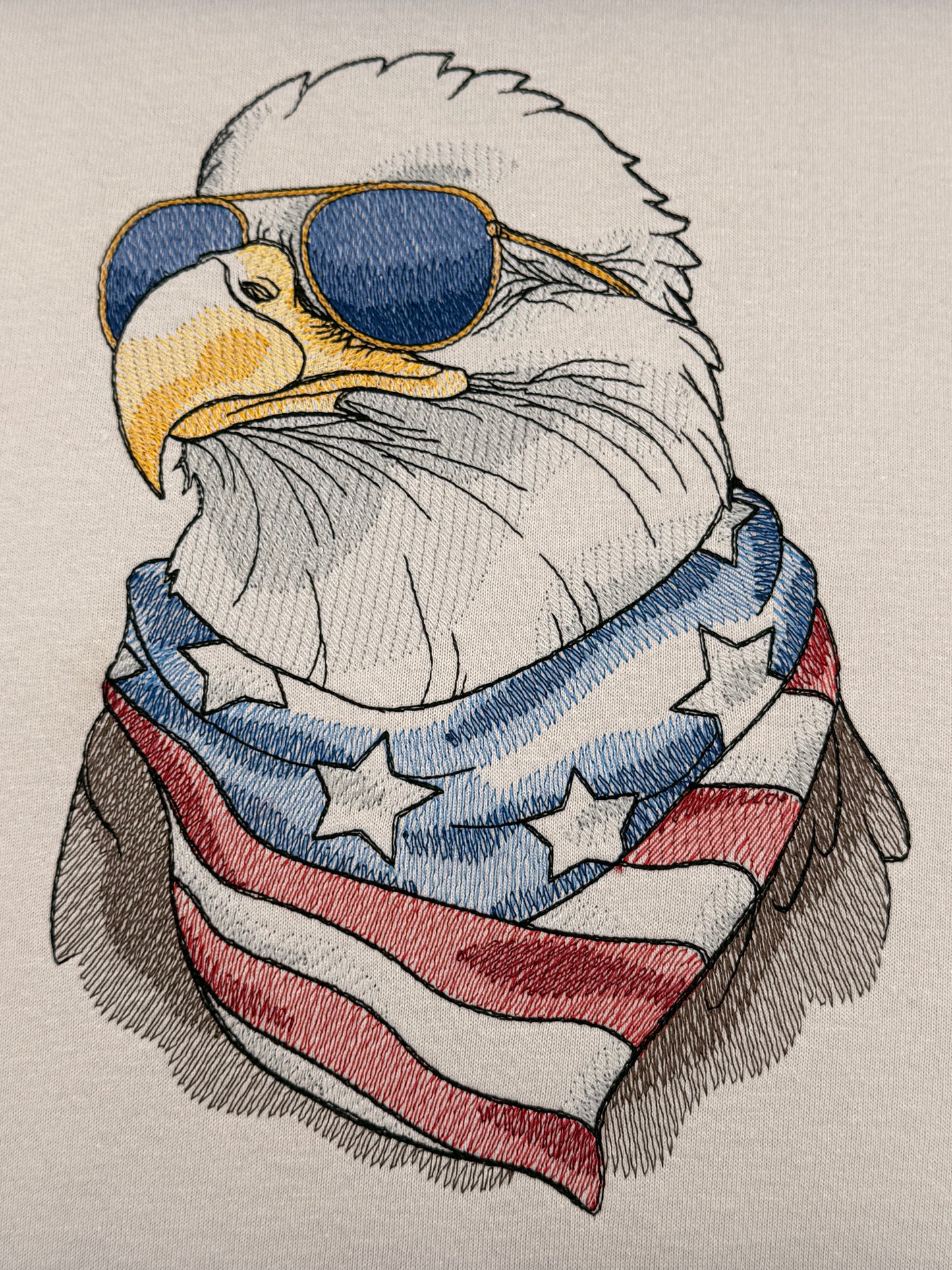 Patriotic Eagle Embroidered Shirt 🦅✨