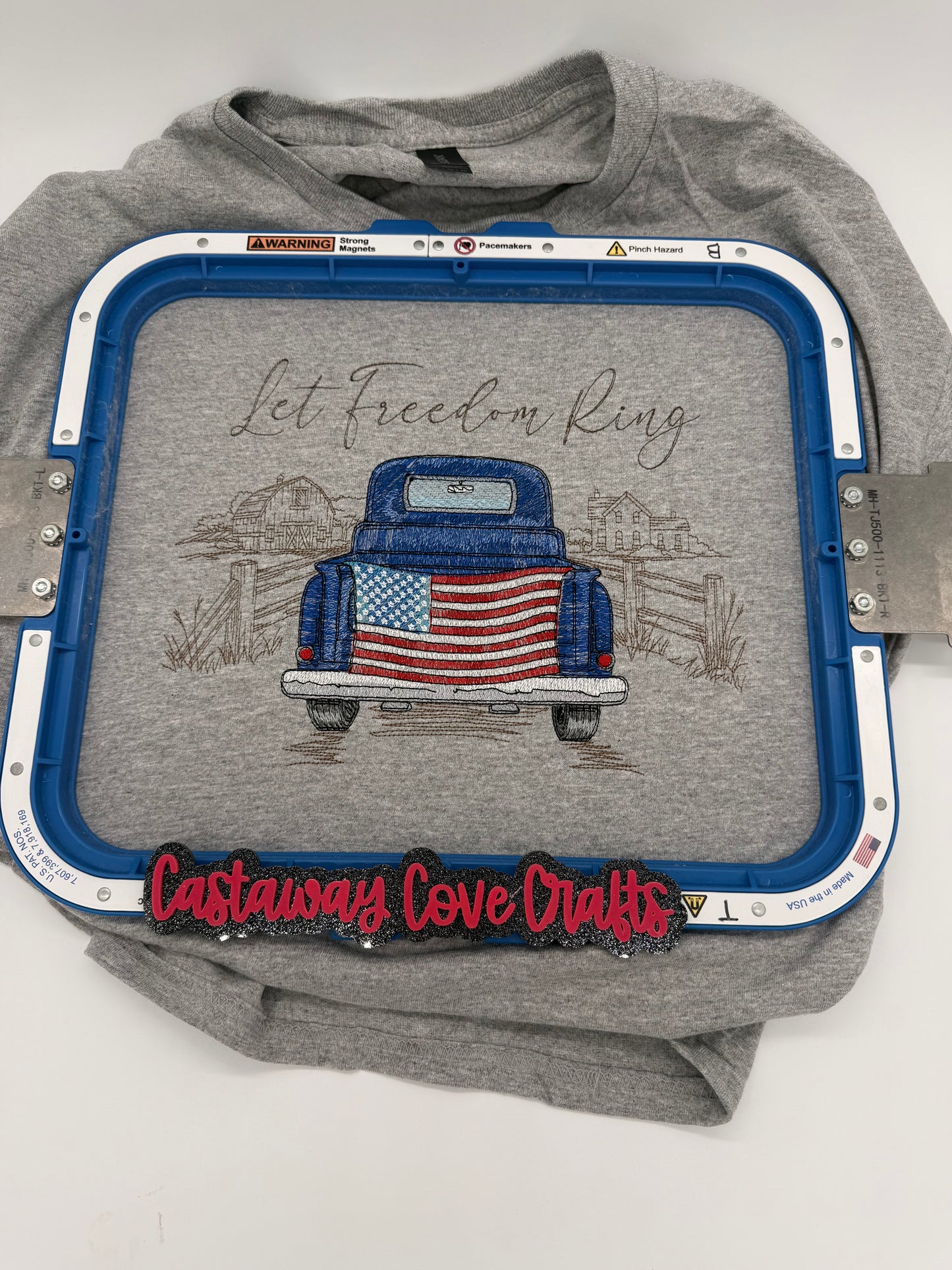 Let Freedom Ring Patriotic Truck Shirt ❤️🤍💙✨