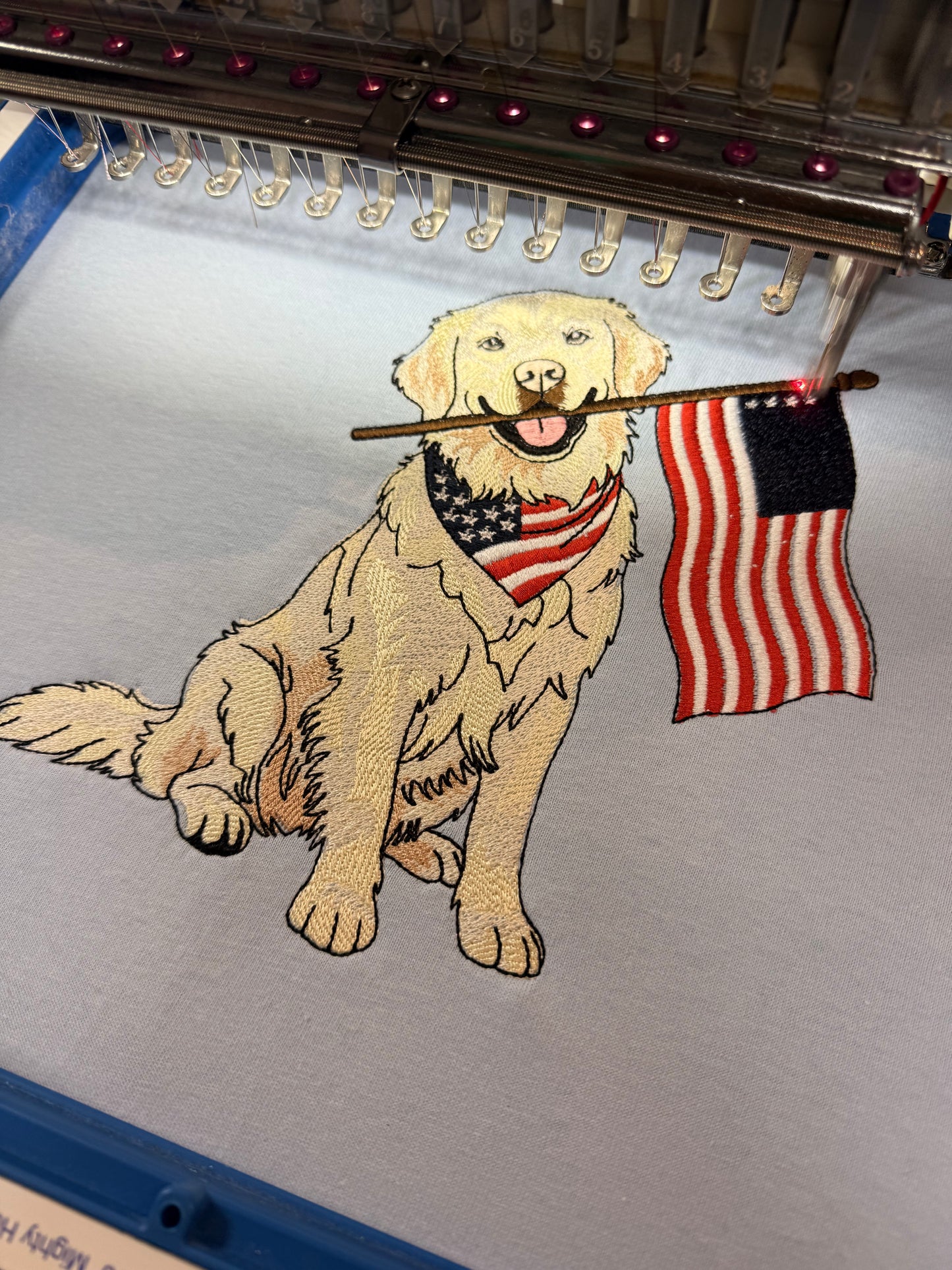 🎆🐶 Patriotic Pup Embroidered Shirt