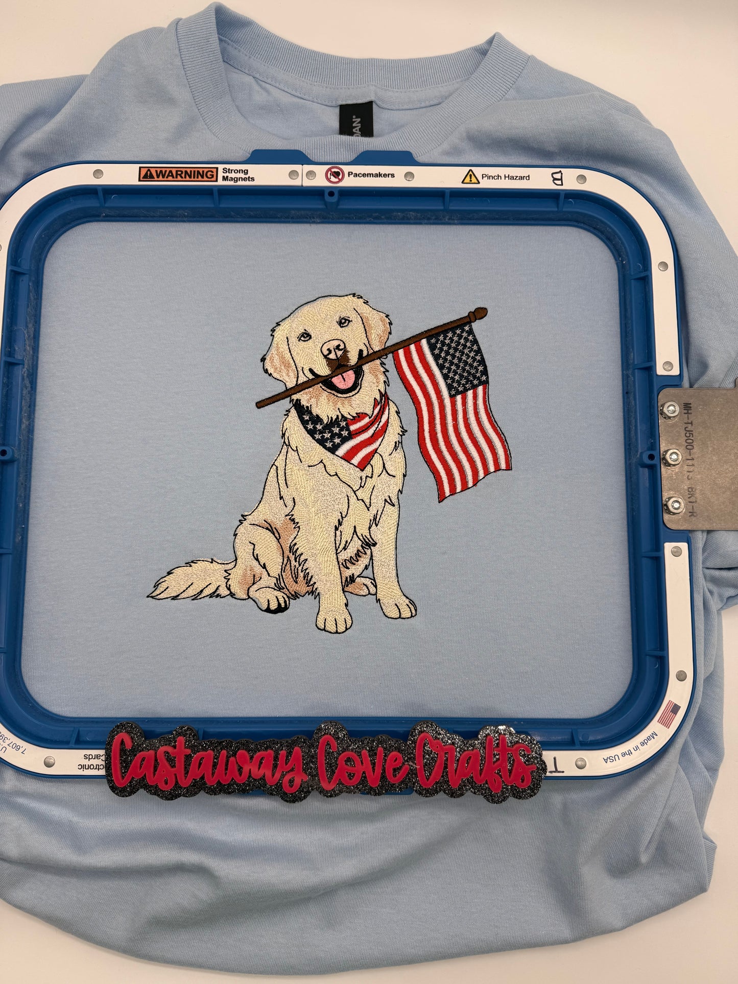 🎆🐶 Patriotic Pup Embroidered Shirt