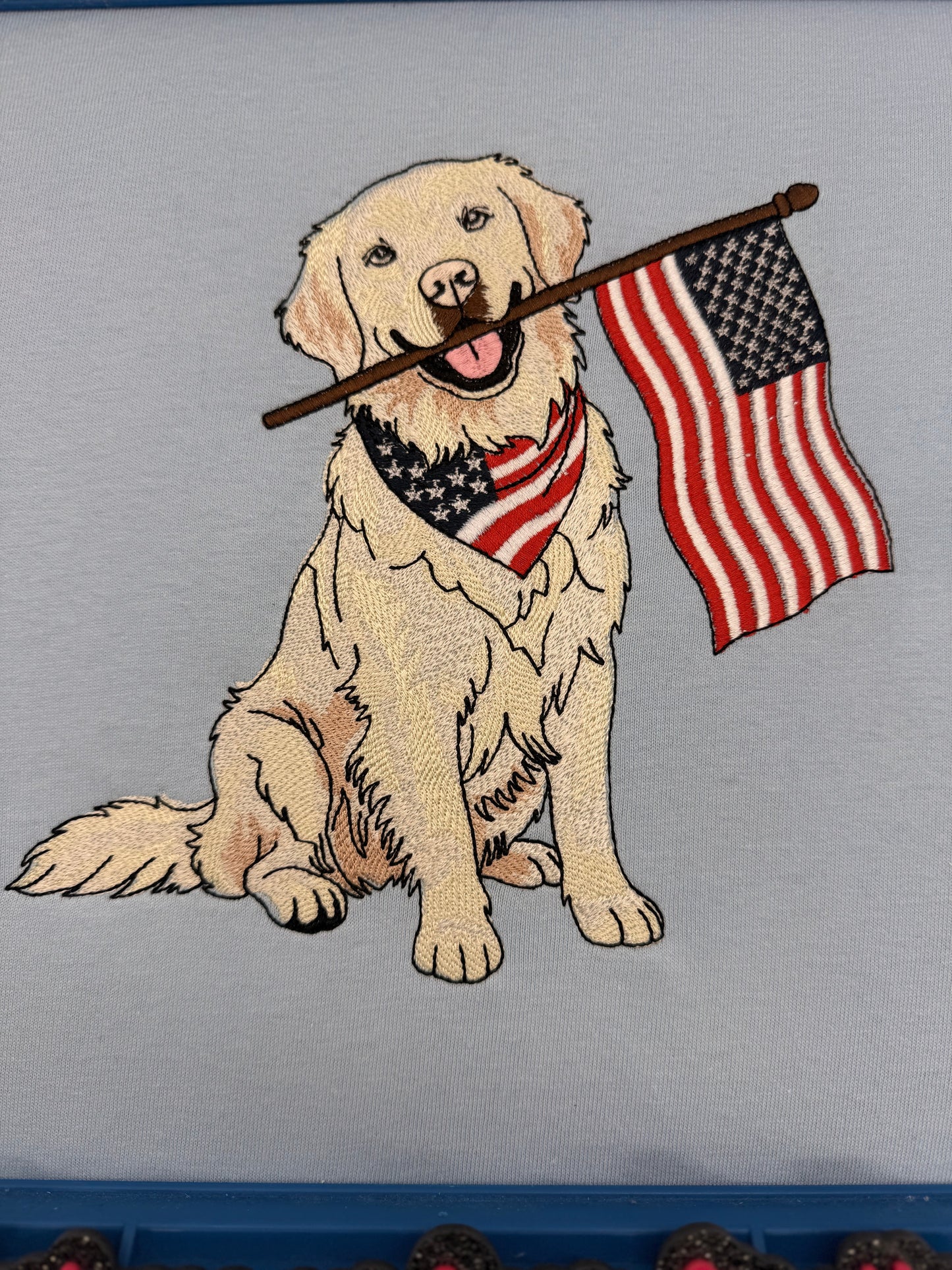 🎆🐶 Patriotic Pup Embroidered Shirt
