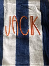 Personalized Cabana Stripe Beach Towels