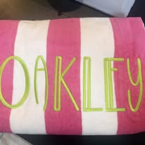 Personalized Cabana Stripe Beach Towels