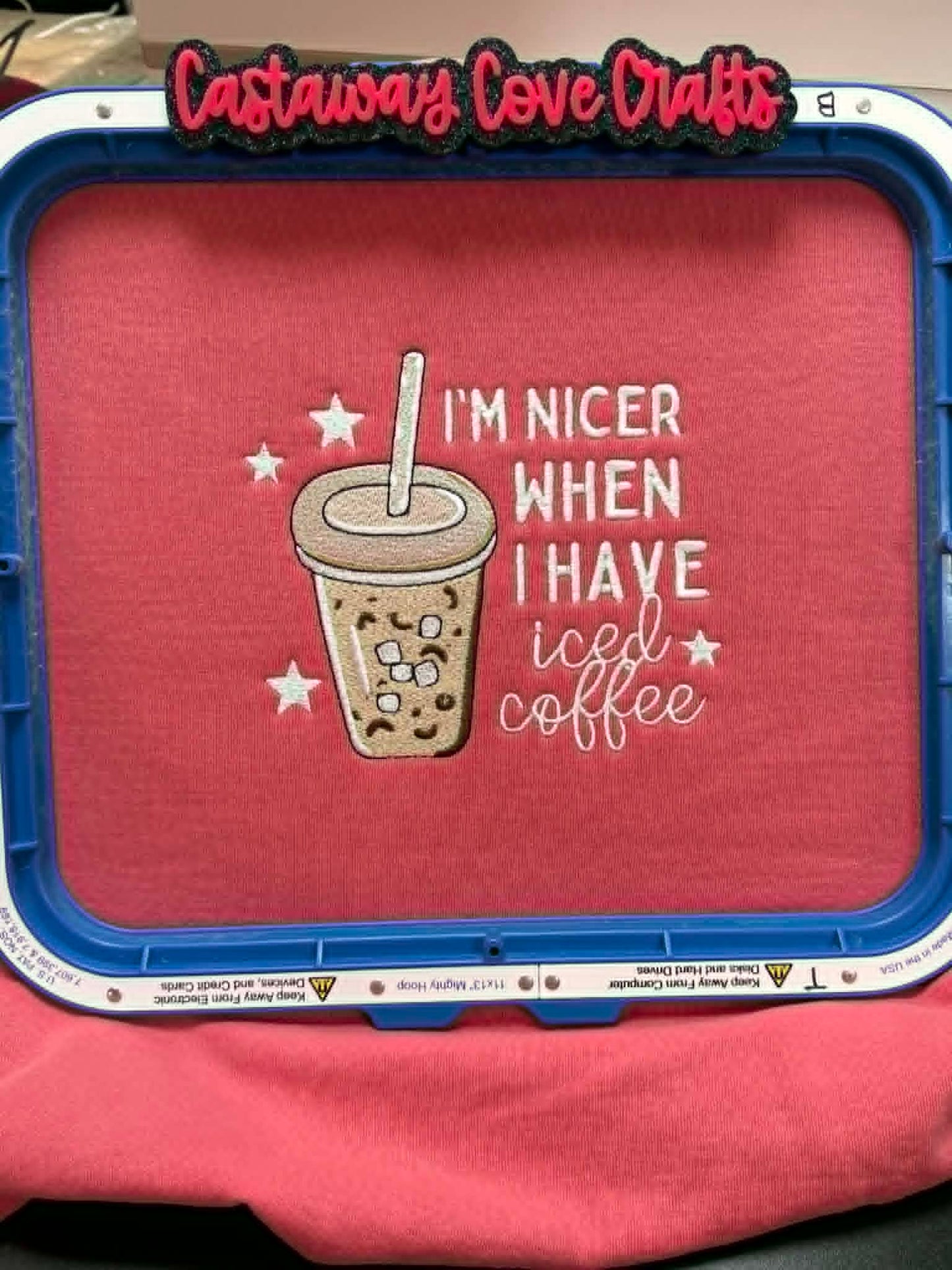 “I’m Nicer When I Have Iced Coffee” Embroidered Sweatshirt ☕💖