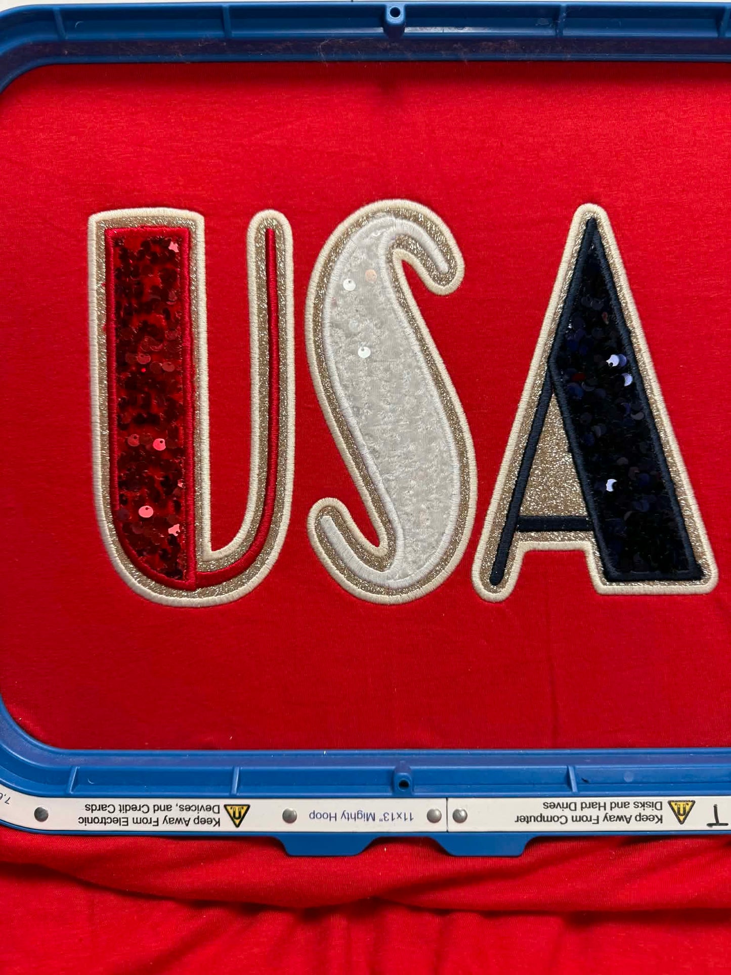 ✨ USA Sequin Appliqué Shirt ✨