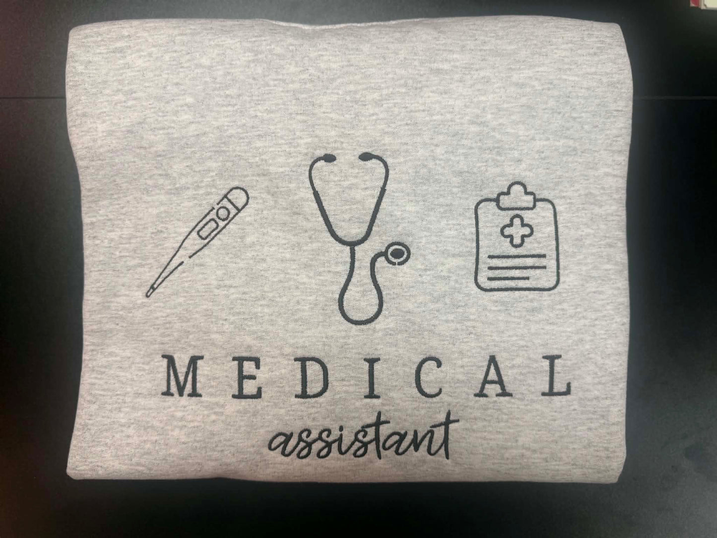 Medical Assistant Embroidered Design | Healthcare Worker Apparel