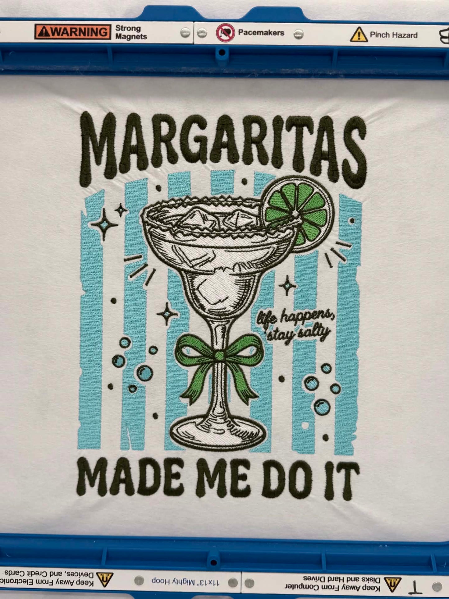 Margaritas Made Me Do It Embroidered Shirt  🍹☀️