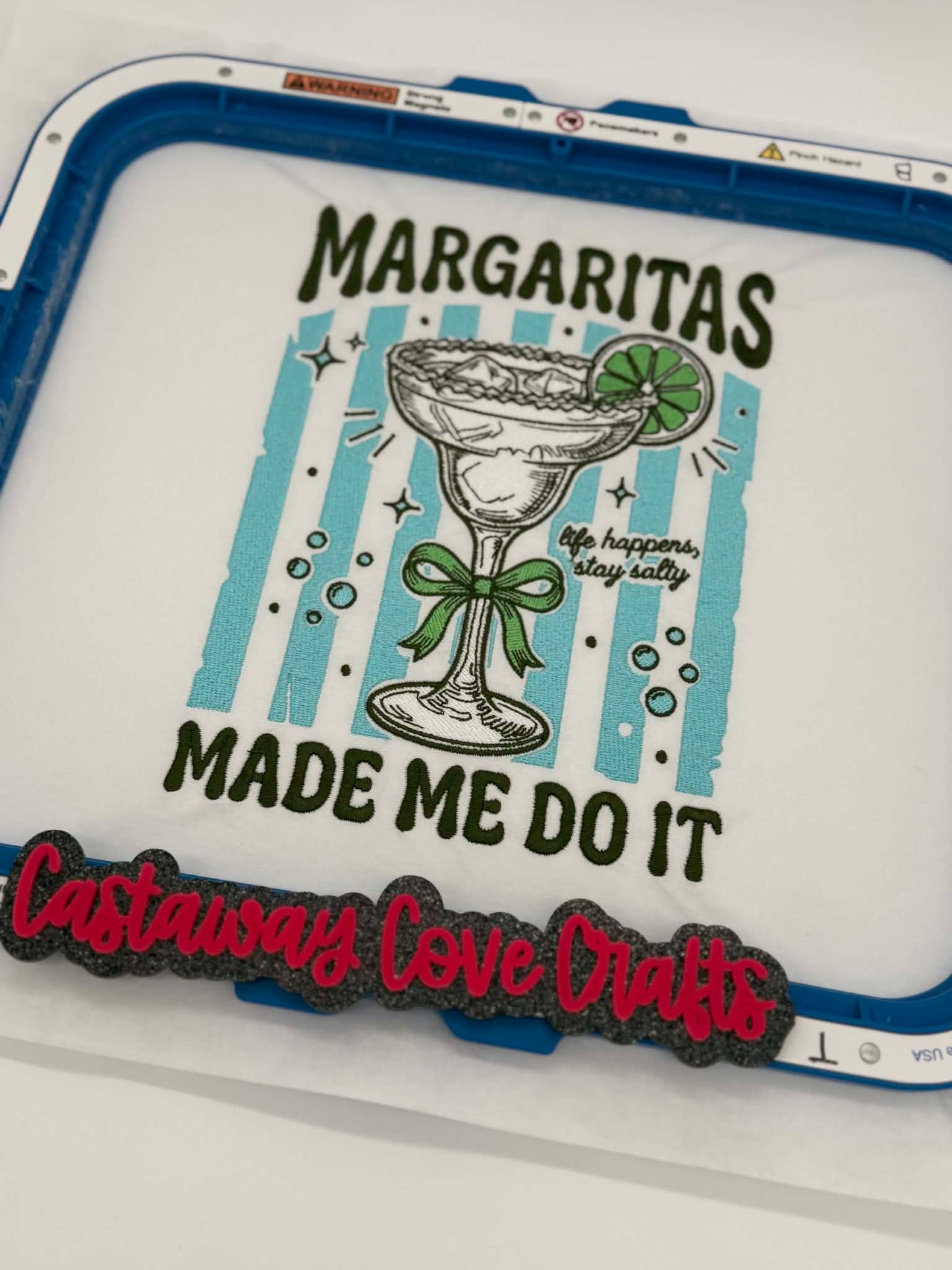 Margaritas Made Me Do It Embroidered Shirt  🍹☀️
